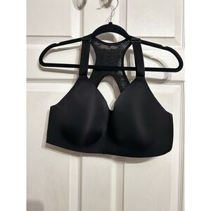 Nike Dry-Fit Sports Bra 38DD High Support Mesh Racerback Black Gym Yoga Running